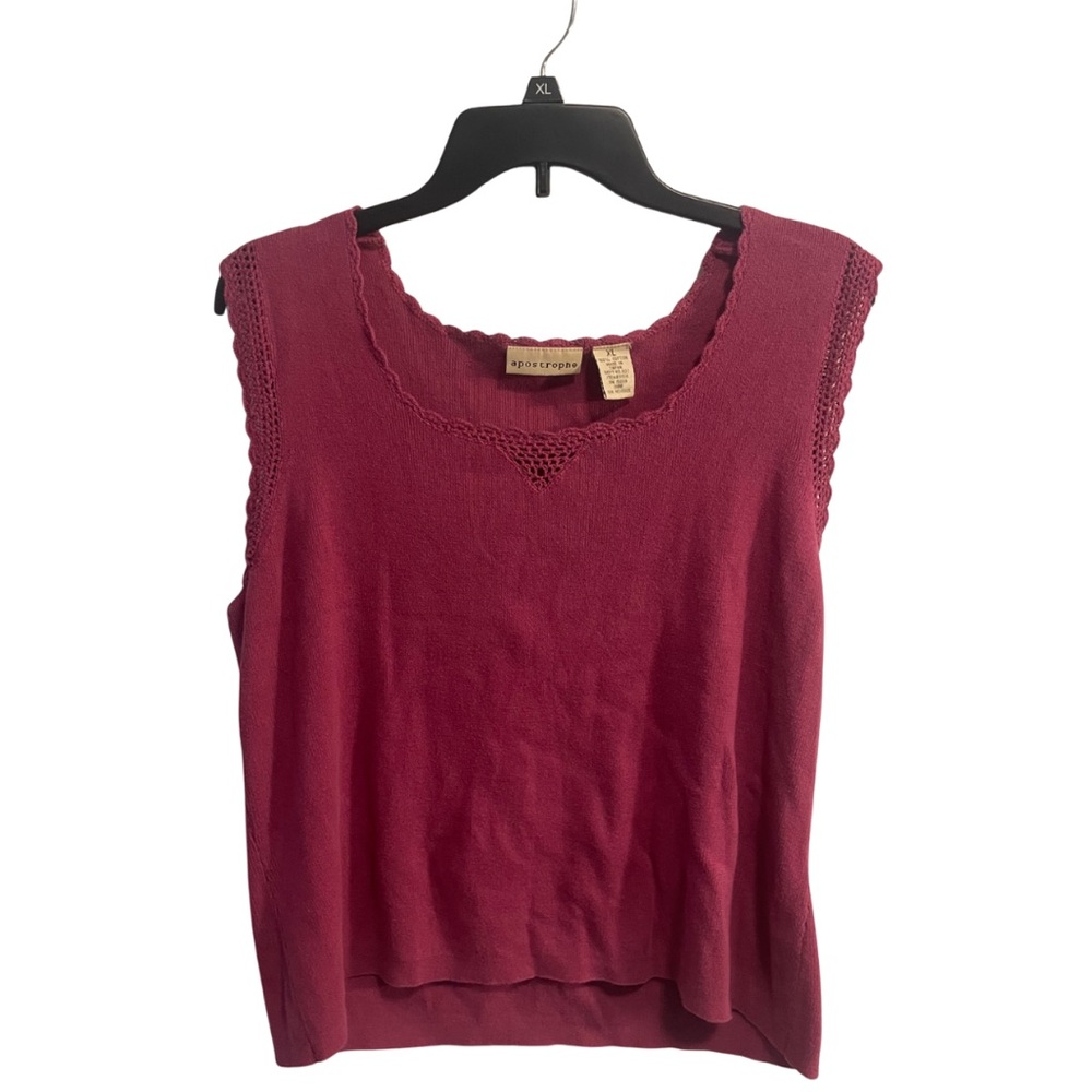 Apostrophe Berry Sweater Tank Top